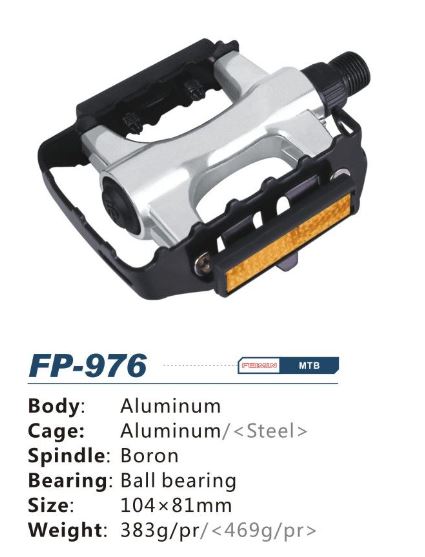 Педали бренд "VORON" FP-976, алюминий/сталь, ось из бористой стали, шариковый подшипник, резьба 9/16