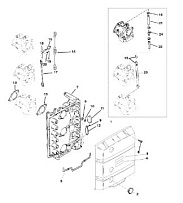 Пластина аттенюатора 2-Х ТАКТНОГО ПЛМ MERCURY 75 Серийный номер от 0G760300 до 0T979999