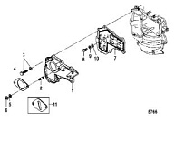Коллектор 2-х тактного ПЛМ MERCURY 25 М Серийный номер от 0N055505 и выше