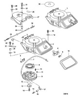 Ручной стартер 4-Х ТАКТНОГО ПЛМ MERCURY 20 Серийный номер от 0R235168 и выше