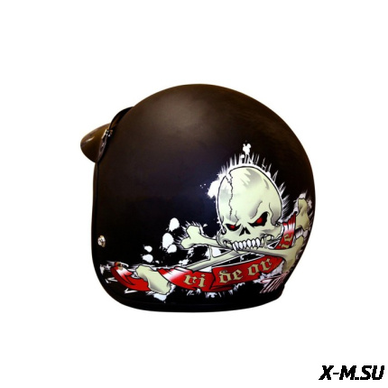 Шлем "THH" T-380 MATTE (с черепом)
