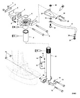 Рукоятка рулевого управления 4-Х ТАКТНОГО ПЛМ MERCURY 60 Серийный номер от 0P153500 до 0P400999