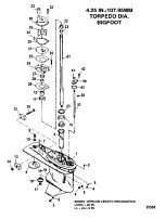 Корпус коробки передач, приводной вал 2.31:1 передаточное число 2-Х ТАКТНОГО ПЛМ MERCURY 60 Серийный номер от 0G590000 до 0G760299