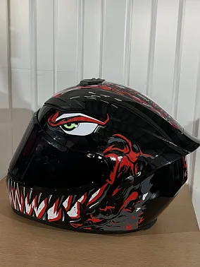 Шлем интеграл HETOSHI XD1-94 цв. Черно-красный  р. XL